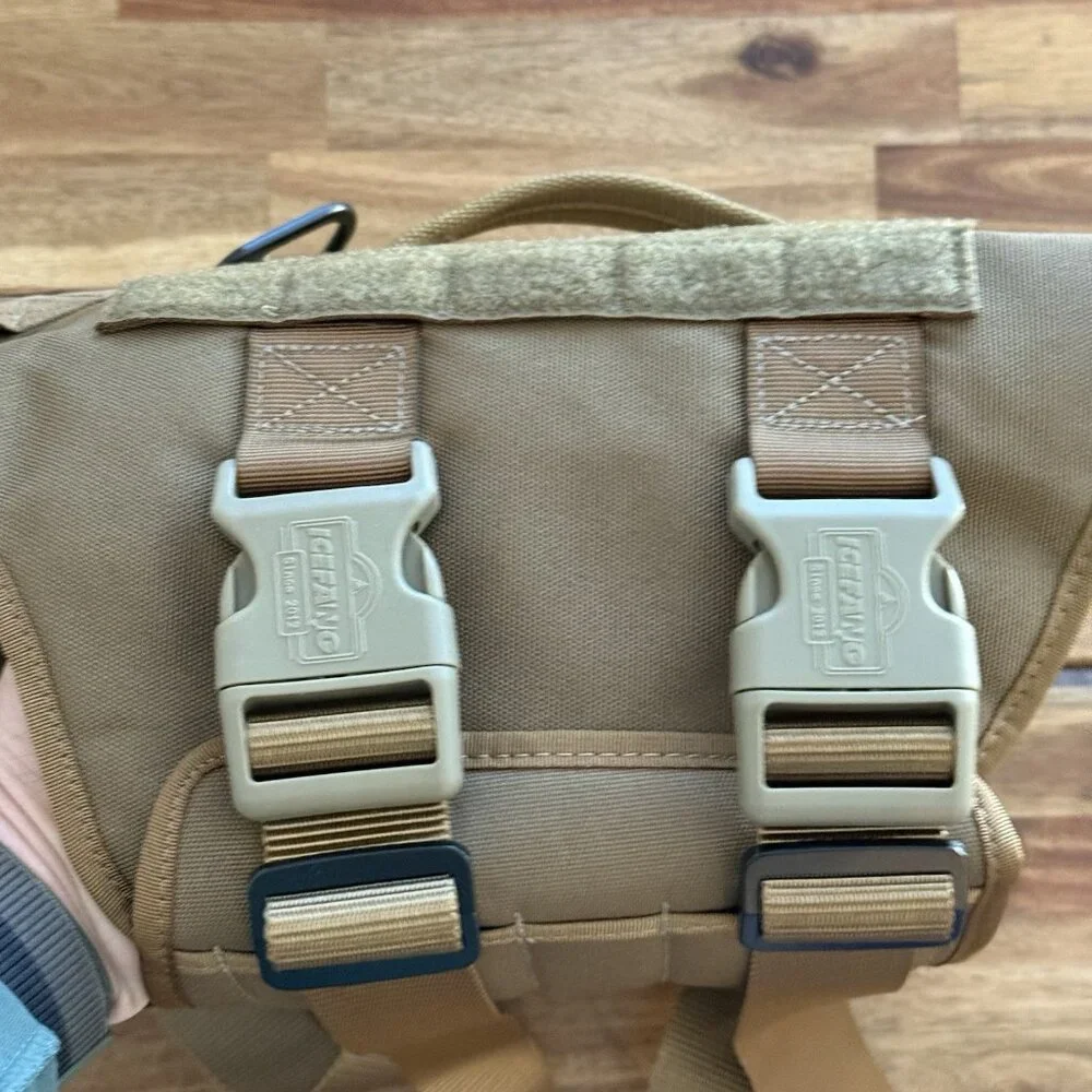 ICEFANG Tactical Dog Operation Harness Buckle,Dog Molle Vest Handle Size XL NWOT